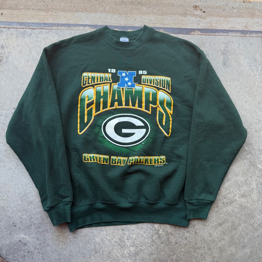 Vintage 1995 Green Bay Packers Salem Sportswear Sweatshirt XL Central Div Champs